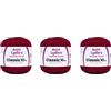 Aunt Lydia's Uncinetto Aunt Lydia Classic bordeaux - 3 confezioni da 350 m/320 m - cotone - calibro 10 - uncinetto
