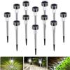 Bawoo Lampada solare da esterno, giardino, 12 pezzi, lampada da giardino LED a terra, impermeabile, IP65, decorazione per illuminazione solare esterna (Nuovo)