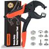 HAPDEN Pinza Per Bottoni Automatici A Pressione Include 40 Set Di Bottoni A Pressione Metallo Da 15 Mm Per Riparazione Di Coperture Di Barche, Tela, Cucito, Teloni