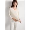 Intimissimi Maglia Scollo A V In Fresh Bamboo Naturale