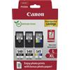 Canon + 10x15 cm Fotopapier 50 Blatt Value Pack nero / differenti colori / Bianco Originale PG-540L+CL-541XL
