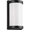 RL LIVE YOUR LIGHT Reality Lampada da parete per esterni Puelo R21186132, alluminio pressofuso nero opaco, paralume plastica bianco, escl. 1x E27