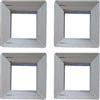 Mama Store Maniglia Orione Cromata Quadrata in Plastica 90X90 CC64 - Set x 4 Pcs con Viti