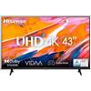 HISENSE TV LED Ultra HD 4K 43" 43A69K Smart TV Vidaa U