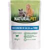 NaturalPet Cat Adult Bocconcini in salsa 85 gr - Tonno - Confezione da 6 pezzi - 1° ORDINE? scegli lo sconto BZR5 / BZR20 + 200 punti fedeltà