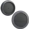 VONLIS Griglia di ventilazione in mattoni, griglia di ventilazione per clinker, griglia esterna, protezione dagli insetti, colore grigio, Ø 120 mm