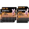 Duracell (TG. 72 Batterie) Duracell - 72 Batterie Plus Alcaline (2x18 AA + 2x18 AAA), 1.5