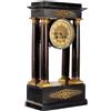 Orologio Antico a Tempietto Prima Metà '800 Legno Decori Bronzo Dorato