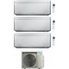 Daikin FTXA20CS FTXA25CS FTXA25CS 3MXM68A(9) Climatizzatore Trial Split Serie STYLISH Silver/Argento WiFi BTU 7+9+9 R-32