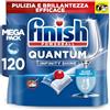 Finish Quantum Infinity Shine Pastiglie Lavastoviglie, 120 Capsule Lavastoviglie, Detergenti per Lavastoviglie per una Pulizia e Brillantezza Efficace