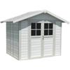 Grosfillex Casetta da giardino in pvc grosfillex deco 5 bianco e grigio-verde 295x261x236 cm - 22905140