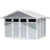 Grosfillex Casetta da giardino in pvc grosfillex utility 7 grigio-azzurro e bianco 370x298x250 cm - cod. 22807137