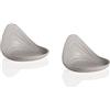 Guzzini - Tierra, Set di 2 Ciotoline da Snack - Grigio Tortora, 12,3x12xh7,3 cm - 196301158