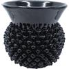 CERAMICHE CALTAGIRONE Portavaso Pigna Ceramica Siciliana Caltagirone Nero H 26 cm