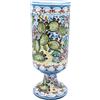CERAMICHE CALTAGIRONE Portafiori Cilindro in Ceramica Siciliana Caltagirone Fichi d'india H. 32 cm