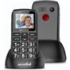 SweetLink S1 PLUS Telefono Cellulare per Anziani con Tasti Grandi, 2G GSM Senior Telefoni per Persone Anziane,Volume Alto, Base di Ricarica, Funzione SOS, Versione italiana, Sveglia, Nero