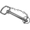 cyclingcolors perno traino trattore gancio rimorchio attacco asse spina scatto spinotto carrellino acciaio auto, 19mm x 137mm