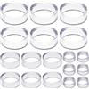 GORGECRAFT 3 Misura 18Pz Supporto per Sfere Anello Trasparente Supporto per Sfera in Acrilico Rotondo Display Piedistallo Cavalletto per Palline da Golf Tennis Collezioni di Biglie Palla da Baseball