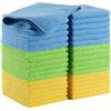 Polyte - panno in microfibra - blu, verde, giallo - 30 x 40 cm - 36 pezzi