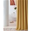 ROOM99 Tenda con occhielli, 140 x 280 cm, larghezza x altezza, oscurante, per soggiorno, camera da letto, senape, 1 pezzo