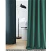 ROOM99 Tenda con nastro arricciato, Laurel, 140 x 260 cm, larghezza x altezza, oscurante, per soggiorno, camera da letto, colore verde scuro, 1 pezzo