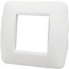 ETTROIT LN85201 Placca in plastica 2P Serie Space compatibile Bticino Living Light Colore Bianco Satinato