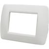 Ettroit LN85301 Placca in plastica 3P Space colore Bianco Satinato Compatibile Bticino Living Light