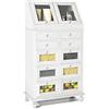 Mar.c.a. Design - Mobile Dispensa Arte Povera in Legno 80x42x153 cm - Dispensa Credenza per Cucina con 10 Cassetti e 2 Ante - Made in Italy