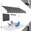 RELAX4LIFE Tenda da Sole a Morsetto per Balcone con Lungezza 1,5M/2M/2,5M/3M/3,5M/4M, Altezza Regolabile da 2M a 3M, Montaggio senza Forare, Manovella Manuale (2,5M, GRIGIO)