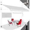 RELAX4LIFE Tenda da Sole a Morsetto per Balcone con Lungezza 1,5M/2M/2,5M/3M/3,5M/4M, Altezza Regolabile da 2M a 3M, Montaggio senza Forare, Manovella Manuale (3,5M, BEIGE)