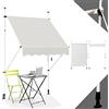 RELAX4LIFE Tenda da Sole a Morsetto per Balcone con Lungezza 1,5M/2M/2,5M/3M/3,5M/4M, Altezza Regolabile da 2M a 3M, Montaggio senza Forare, Manovella Manuale (1,5M, BEIGE)