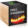 Feel Green Ecocube Chili Habanero, Calda idea regalo calda e sostenibile (100% eco-compatibile), Grow Your Own / Set di piante, piante in cubo di legno 7,5 cm, Made in Austria