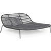 TALENTI daybed per esterni PANAMA Collezione Premium - PANBED-GR-C70+PIL6060-C70+PIL4545-C70
