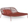 TALENTI daybed per esterni PANAMA Collezione Premium - PANBED-RO-C69+PIL6060-C69+PIL4545-C69
