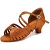 VCIXXVCE Bambina Scarpe da Ballo Latino Americano Donna Punta Aperta Salsa Ballroom e Bachata Pratica Scarpe Ballo Tacco 4 cm, 32 EU