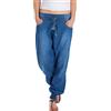 Fraternel Pantaloni Donna Sarouel Harem Blu Taglia: M