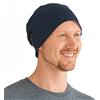 CHARM Beanie Uomo e Donna in 100% Cotone Organico, Elegante Cuffia Chirurgica & Chemio Unisex, Cappello Uomo per Pelle Sensibile Invernale Ed Estivo Marrone E Crema