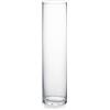 WGVI WGV - Vaso cilindrico, 10,5 cm di larghezza x 30,5 cm di altezza, contenitore floreale, centrotavola in vetro per feste di nozze, eventi, decorazione per casa, ufficio, trasparente, 1 pezzo