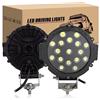 RIGIDON Faro da Lavoro Led, 2Pcs 18 cm 7 Pollici 51W Spot Luci di Lavoro a Led, Faretti Fendinebbia 12V 24V 6000K per Fuoristrada Offroad Auto Trattore Escavatore Camion SUV ATV 4x4, Nero Rotondo