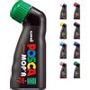 POSCA - Pennarello acrilico MOP'R PCM-22 con punta a timbro, verde | Pennarelli con punta a timbro da 3-19 mm e forma ergonomica per quasi tutte le superfici