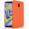 N NEWTOP Cover Compatibile per Samsung Galaxy J6 Plus, Custodia TPU SOFT Gel Silicone Ultra Slim Sottile Flessibile Case Posteriore Protettiva (Arancione)