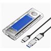 ORICO 40Gbps Case SSD M2 NVMe, Adattatore SSD M.2 NVMe USB Con Ventilatore Incorporato, Compatibile Thunderbolt 3/4 USB 3.2/3.1/3.0, Esterno Enclosure per M-Key SSD 2230/2242/2260/2280, TCM2-U4-BL
