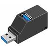 Zacoora Hub USB 3.0 a 3 porte (2 USB 2.0 a USB 3.0), docking USB, hub dati, splitter USB, adattatore USB, adatto per PC e altri dispositivi compatibili con USB 3.0 (HBU-03 1PC)