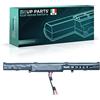 UP PARTS® Batteria Asus A41-X550E (2600 mAh 38 Wh 14.8V) per Notebook X450 X450E X450FJ A450J A450E X550E/D/V/Z/DP/ZA X751L/M F450 F751MA X750JA/JB/JN/LN R751 Laptop con Funzione Sleep Mode