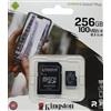 KINGSTON SDCS2/256GB - Kingston Technology Scheda micSDXC Canvas Select Plus 100R A1 C10 da 256GB + adattatore -