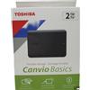 Toshiba HDTB520EK3AA - Toshiba Canvio Basics disco rigido esterno 2 TB Nero - VelocitÃ massima di trasferimento dati: 5000 Mbit/s USB Type-A / Micro-USB B 2.0/3.2 Gen 1 (3.1 Gen 1)