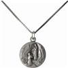 I G J MEDAGLIA MADONNA DI LOURDES IN ARGENTO 925 CON CATENINA - 100% MADE IN ITALY - LE MEDAGLIE DEI SANTI PATRONI