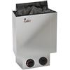 SAWO Nordex Mini 3,6 kW Stufa elettrica per sauna; controllo integrato direttamente sulla stufa (NB modelo); Multi-Voltaggio: 230V monofase o 400V bifase; Custodia in acciaio inossidabile