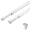AIJIEGUANG Confezione da 2 aste per tende regolabili da 71 a 100 cm, diametro 5/8, colore bianco, aste piccole e corte espandibili a molla per finestre, bagno, armadi, cucina