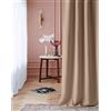ROOM99 Curtain - Tenda con occhielli, 140 x 280 cm, larghezza x altezza, oscurante, per soggiorno, camera da letto, colore beige, 1 pezzo